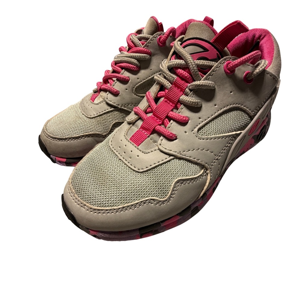 Heelys Girls Grey Pink Camo Roller Skate Shoes Sneakers Size Youth 2